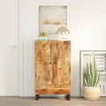 Produktbild: vidaXL Highboard mit Schublade 60x33x100 cm Massivholz Mango & Eisen