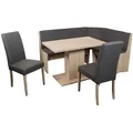 Produktbild: Mid.you Eckbankgruppe Duisburg Olduso Artemis, Sonoma Eiche, Anthrazit, Holz, Buche, massiv, Uni, eckig, 165x89x125 cm, Esszimmer, Bänke, Tisch- & Eckbankgruppen