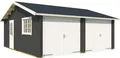 Produktbild: LASITA MAJA Garage Falkland (Set, Für 2 Fahrzeuge geeignet), Garage + 2 Holztoren