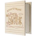 Produktbild: Spruchreif | Spardose in Buchform mit Gravur | Holz-Spardose mit Gravur | Geldgeschenk | Buch-Spardose | Sparbüchse für Kinder | Kinder Spardose | Spardose Jungen | „Schatztruhe“ Piraten