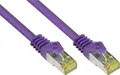 Produktbild: RJ45 Patchkabel mitCat.7 Rohkabel und Rastnasenschutz (RNS®), S/FTP, PiMF, halogenfrei, 600MHz, OFC, violett, 50m, Good Connections® (8070R-500V)