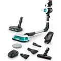 Produktbild: Bosch BKS71HYG1 Akku Staubsauger mit Wischfunktion, ProHygienic, Aqua, Düse mit LED-Beleuchtung, Beutellos, weiß - Schwarz/Weiß
