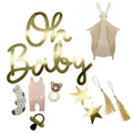 Produktbild: Girlande Oh Baby gold 17 teilig Dekoration Hänger Deko Babyshower Babyparty