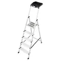 Produktbild: KRAUSE Stehleiter einseitig MONTO Secury mit Multi-Grip silber 5 Stufen, H: 185,0 cm
