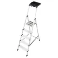 Produktbild: KRAUSE Stehleiter einseitig MONTO Secury mit Multi-Grip silber 5 Stufen, H: 185,