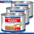 Produktbild: Baufan 3 x 200 g Holzkitt Holzspachtelmasse Füllkitt Gebrauchsfertig Naturfarben