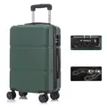 Produktbild: yonsly Premium Reisekoffer TSA-Schloss,YKK-Reißverschluss Hartschalen-Koffer Trolley Kabinenkoffer Rollkoffer Suitcase Handgepäck (Dunkelgrün, L)