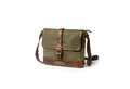 Produktbild: DRAKENSBERG Umhängetasche Messenger Bag »Nate« Wald-Grün, Herren Cross-Body Messenger Tasche aus gewachstem Canvas mit Leder