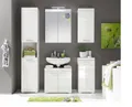 Produktbild: trendteam Badmöbel-Set Badezimmer-Set Amanda, weiß Hochglanz, 5-teilig, (5-St)