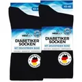 Produktbild: MEDOLY Diabetikersocken mit 97% Baumwolle, ohne Bund (6 Paar) ohne störende Naht schwarz 35/38
