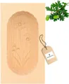 Produktbild: Hofmeister Butterdose Butterform 14 cm eckig 125 g Buttermodel Butterstempel, Ahornholz