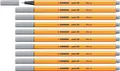 Produktbild: STABILO - Fineliner - point 88-10er Pack - mittelgrau
