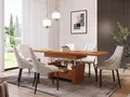 Produktbild: Design Couchtisch DA-555 höhenverstellbar ausziehbar 120 bis 200 cm Schublade Esstisch Wohnzimmer abgerundete Ecken