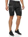Produktbild: Indicode Herren Jaramillo Cargo Shorts mit 6 Taschen aus 100% Baumwolle | Kurze Hose Black, XXL