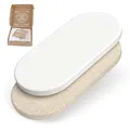 Produktbild: mimaDu - 2er Set Spannbettlaken GOTS 100% Bio-Baumwolle 80x40 cm auch für 78x36, 80x35 - Baby Spannbetttuch Bezug für Kinderwagen, Stubenwagen, Moseskorb - Matratzenbezug oval Kinderwagenmatratze