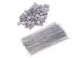 Produktbild: HMF Drahtseil 100 Plomben 8 mm + 100 Plombendrähte 100 mm (Set, 200 Tlg), zur Verplombung von HMF Spendendosen