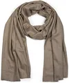 Produktbild: styleBREAKER weicher Stola Schal in Unifarben mit Fransen, Tuch, Unisex 01017070, Farbe:Taupe