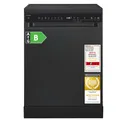 Produktbild: Exquisit Geschirrspüler | 60cm Breite, 16 Gedecke, Energieklasse B, 45 dB | 8 Programme, Auto-Programm, Selbstreinigung, Extra-Trocknung, Hygiene, Startzeitverzögerung Aquastop | GSP9616-450B schwarz