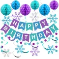 Produktbild: Frozen Happy Birthday Girlande, Eiskönigin Geburtstagsdeko für Kinder