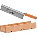 Produktbild: Feinsäge Gehrungssäge Mit Holzgriff Und Holz Schneidlade Handsäge Gehrungslade