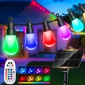 Produktbild: Solar Lichterkette Außen RGB Farbwechsel Wetterfest Garten Terrasse 17M IP65