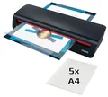 Produktbild: GBC 240HS Home Office A3 Laminiergerät - High Speed Laminieren, schnelle Aufwärmzeit von 2 Min, 75-125 Mikron, Anti-Stau, Auto-Abschaltung, inkl. 5x A4-Folien, Schwarz/Rot, 4410069EU