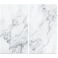 Produktbild: ZELLER Glasschneidebrett 30 × 52 cm 2 Stück weißer Marmor, 2 Stück