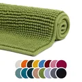 Produktbild: liebling Badteppich, 100% Polyester - Mikrofaser, Serie Chile, 60 x 100 cm, 30 Grad waschbar, Fußbodenheizung geeignet, Farbe: apfelgrün