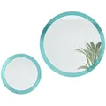 Produktbild: Vladon Spiegel, Petrol, Holzwerkstoff, Rund, 130x110x2 cm, Spiegel, Wandspiegel