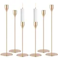 Produktbild: Kerzenständer Gold,6 Stück Kerzenständer Stabkerzen,33/28/23CM Stabkerzenhalter,Metall Kerzenhalter Stabkerzen,für Party,Hochzeits,Tischdekorationen,Heimdekorationen