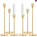 Produktbild: Kerzenständer Gold,6 Stück Kerzenständer Stabkerzen,33/28/23CM St