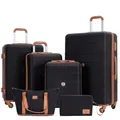 Produktbild: Bari Gepäck Set, 6-teilig, 4 Koffer mit Rollen, Reisetasche, Schwarz