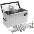 Produktbild: CargoVA® Anhänger-Deichselbox Wasserfeste Deichselbox – abschließbar, mit Befestigung, 50/60/70/80cm, Wasserdicht, rostfrei, abschließbar, universelle Passform 80x30x36CM | 30 cm