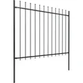 Produktbild: vidaXL Gartenzaun | Stahl | Stabil | Rechteckig | Modern - Schwarz