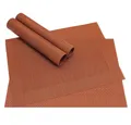Produktbild: matches21 HOME & HOBBY Platzset Tischset BORDA 4er Kupfer Tischunterlage als Tischdeko, (4-St), modernes Esstisch Platzdeckchen als abwaschbarer Tischuntersetzer