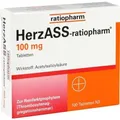 Produktbild: HERZASS-ratiopharm 100 mg Tabletten 100 St. PZN 04561936