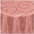 Produktbild: DecoHomeTextil Heimtextilmanufaktur Tischdecke Kringel Circle Tafeldecke Ornamente Damast Tischdecke rosa Rund 135 cm