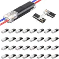 Produktbild: YESLUSY 40 Stück Steckverbinder, 12V Kabelverbinder Wasserdicht, 2 Polig, 2 Pin Stecker, Schneller Crimp Anschluss für 18-22 AWG Kabel, Steckverbindung Steckbarer Kabelan
