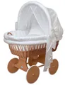 Produktbild: Waldin Baby Stubenwagen-Set mit Ausstattung,XXL,Gestell/Räder lackiert,Weiß