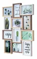 Produktbild: Bilderrahmen Collage BxH 59x45cm 12 Fotos 10x15cm Natur Eiche Holz Glas Galerie