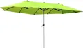 Produktbild: Sunny Doppel-Sonnenschirm mit Handkurbel Grün Oval 460 x 270 x 240 cm