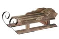 Produktbild: Spetebo Dekoobjekt Holz Schlitten m. Metallkufen - 47 cm / groß (Stück, 1 St., Holz Deko Schlitten), Weihnachten Tisch Deko shabby