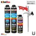 Produktbild: Dämmstoffkleber XPS EPS Klebeschaum 2 x 750ml + 1 x PU-Reiniger + Schaumpistole