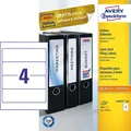 Produktbild: AVERY Zweckform Ordnerrücken Etiketten 61 x 192 mm weiß 400 Etiketten