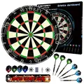 Produktbild: Seydrey Dartscheibe Kork Dartscheibe mit Pfeilen Offizielles Steeldartscheibe Dartscheibe Steeldart Dartscheibe Set 6 Dartpfeile Metallspitze,12 Flights,Rotierender Nummernrin