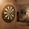 Produktbild: Dartscheibe Steeldart Kork Set 6 Pfeile Flights Abwurflinie Schärfer