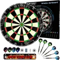 Produktbild: Dartscheibe Steeldart Kork 45cm Set mit Pfeilen Flights Abwurflinie