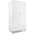 Produktbild: Mid.you Drehtürenschrank, Weiß, Eiche, Holzwerkstoff, 4 Fächer, 2 Schublade(n) Schubladen, 90x180x55 cm, Schlafzimmer, Kleiderschränke, Drehtürenschränke