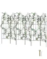 Produktbild: VEVOR Rankhilfe für Kletterpflanzen, 51x180 cm, 6er-Set rostfreies Metallspalier für Gartenblumen, Kletterhilfe, Rankgitter für Rosen, Gurkenstütze, dekoratives Clematis-Spalier für Innenhöfe & Rasen