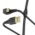 Produktbild: Hama Ladekabel/Datenkabel Gamer (USB-A auf USB-C, abgewinkelt, kompatibel mit Samsung, Huawei, LG, Sony, Xiaomi, Wiko, strapazierfähig, Länge 1,5 m) schwarz